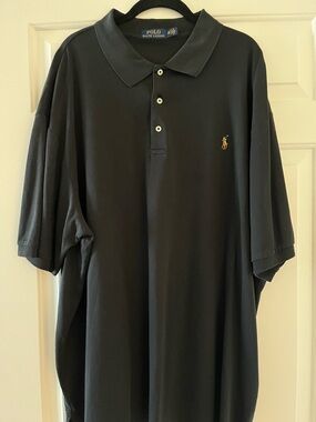 Polo by Ralph Lauren Black Short-Sleeve Polo with Embroidered Pony